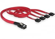 DeLOCK Cable mini SAS 36pin to 4x SATA SCSI-Kabel Rot 0,5 m