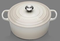 LE CREUSET Signature Brter 24 cm rund Meringue, Emaille hell