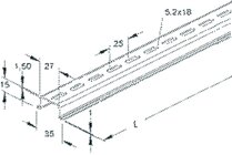 Niedax 2934/2 SL TRAGSCHIENE GELOCHT 2M