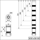 Werma 63083000 Adapter fr Rohrmontage RM BK